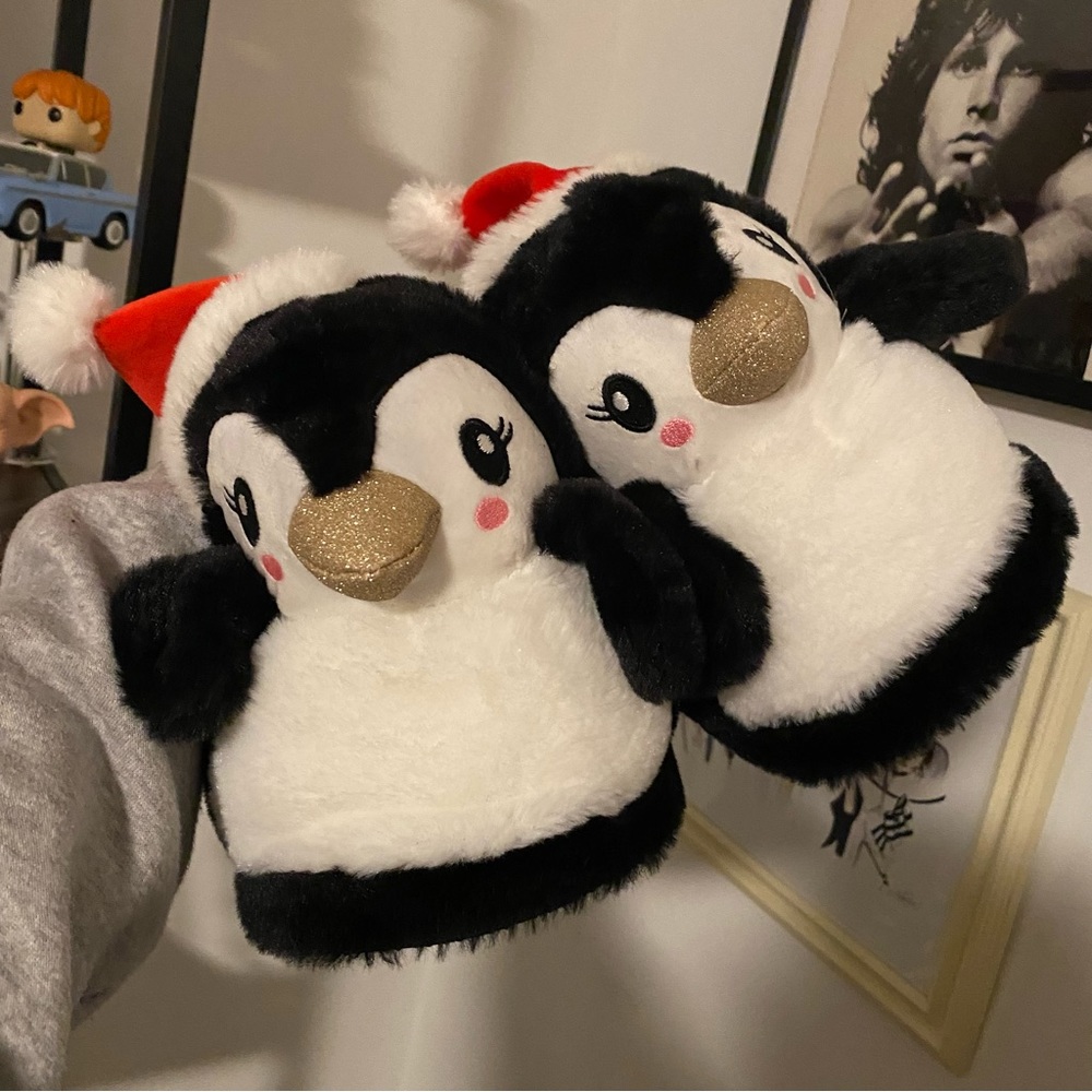 Penguin Holiday Slippers